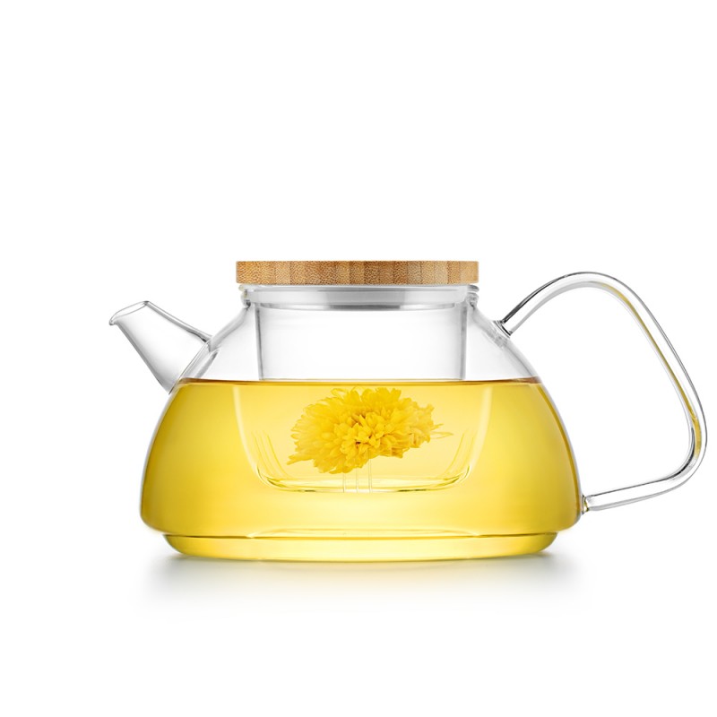قوری شیشه ای صافی دار-کلاسیک- 900 میلی لیتر